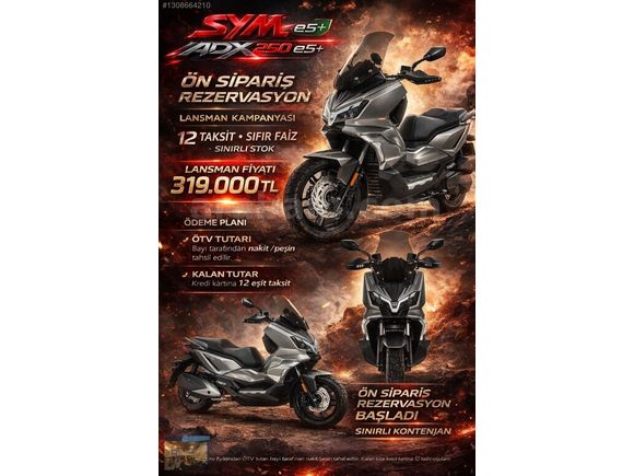 SYM ADX 250 2026 MODEL ÖN SATIŞ FİYAT GARANTİSİ