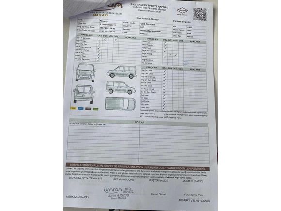 2017 MODEL 1.6 TDCİ FORT TOURNEO COURİER TİTANYUM PLUS