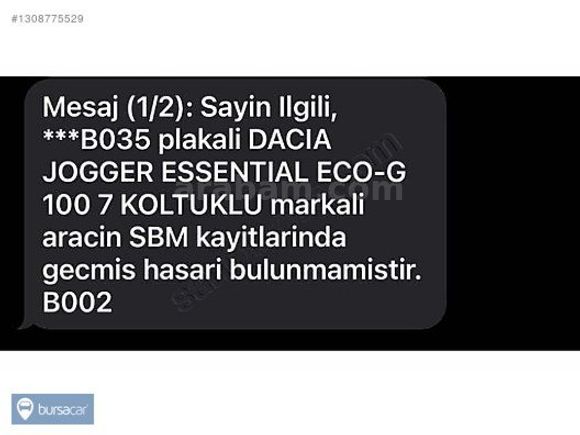 BURSACAR- 2022 JOGGER 1.0 T EXPRESSİON 7KİŞİLİK ve BOYASIZ