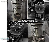 MERCEDES W205 GÖĞÜS KONSOL KARBON KAPLAMA SAATLİ MODEL(GET)