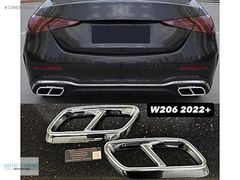 MERCEDES W206 EGZOZ UCU ÇİFT ÇIKIŞ KROM 2022+ (GET AÇLR)