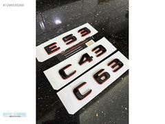 MERCEDES BAGAJ C63 C43 E53 YAZISI KIRMIZI SİYAH YENİ TİP(GET AÇ)