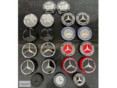 MERCEDES TÜM JANT GÖBEKLERİ 75MM VE KAPUT LOGO SETİ (GET AÇLR)