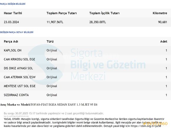 ENCAR'DAN 2019 EGEA 1.3MULTİJET EURO6 İLK ELDEN