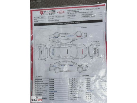 TOYOTA COROLLA OTOMATİK