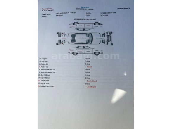 Sahibinden Peugeot 307 1.6 HDi Comfort 2006 Model