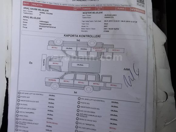 Sahibinden Volkswagen Transporter 2.5 TDI Camlı Van 2007 Model