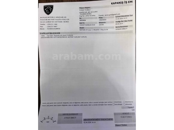  Rifter GT Line  ağır bakımları Full yapıldı 