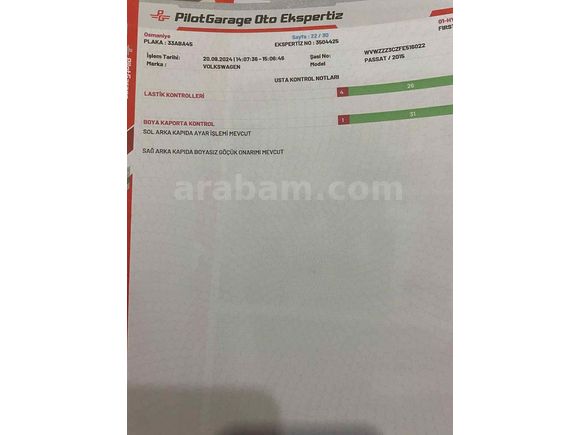 HATASIZ CAM TAVANLI  BAKIMLI 170BİNDE PASSAT