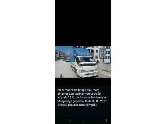Sahibinden Kia Bongo K2500 DLX