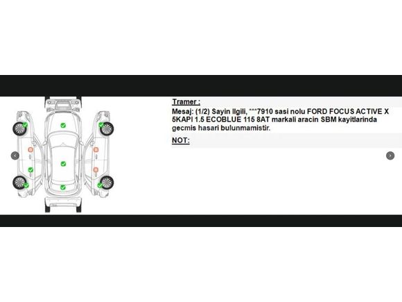 Sahibinden Ford Focus 1.5 TDCi Active X 2023 Model 2024 Ocak Çıkışlı