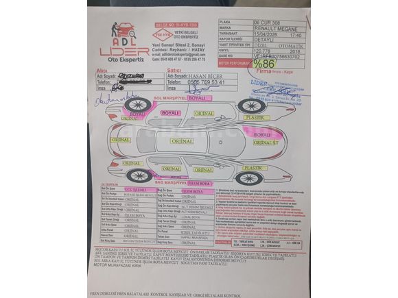 Öğretmenden Renault Megane 1.5 dCi Touch 2016 Model  120.500 km Beyaz