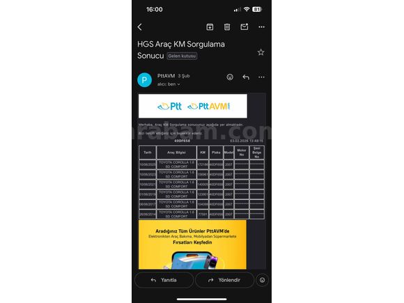 HATASIZ HASAR KAYITSIZ  177 BİN KMDE EMSALSİZ TEMİZLİKTE 