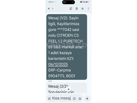 Acil Satılık Citroen C3 2023 Model 48 Bin Km'de 1.2 PureTech Feel|