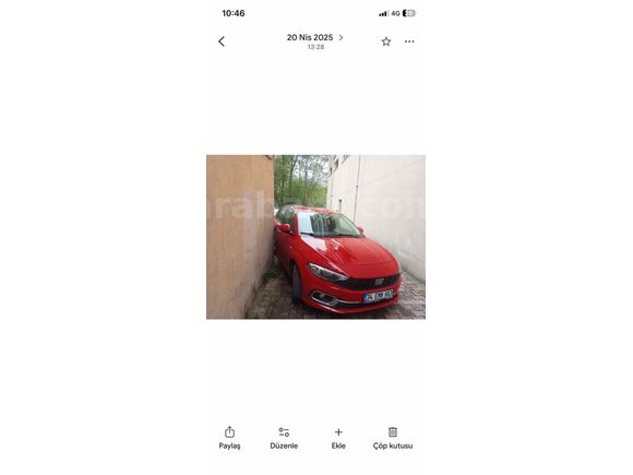 Sahibinden Fiat Egea 1.3 Multijet Easy Plus 2021 Model  96.000 km Kırmızı