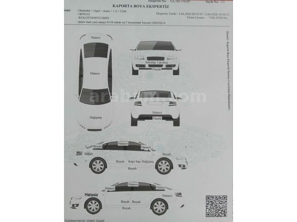 ACİL SATLİK Sahibinden Opel Astra 1.4 Club 2003 Model Kayseri