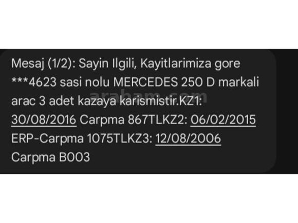 W124 kasa 2.5 dizel 5 silindir otomatik vites