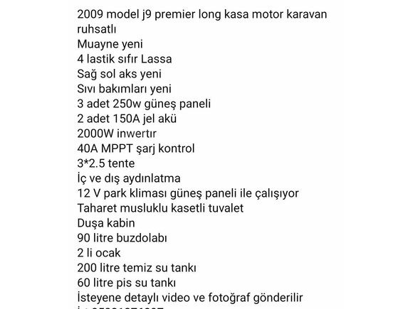 Galeriden Karavan Motokaravan Mersin