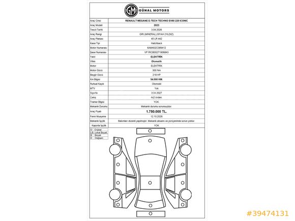 RENAULT MEGANE E-TECH EV60 220 ICONIC
