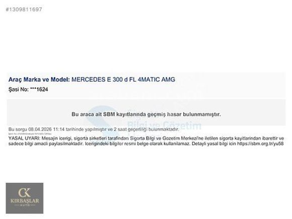 *Kırbaşlar Auto* 2022 MOD/58.000 KM DE/HATASIZ-BOYASIZ/E 300 AMG