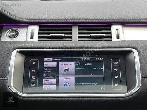KOPARAN 2012 RANGE ROVER EVOQUE/MERİDİAN/CAM TVN/K.ISITMA SGUTMA