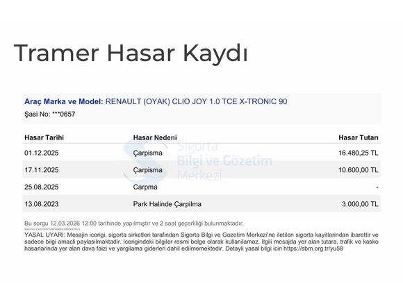 Galeriden Renault Clio 1.0 TCe Joy 2023 Model Muğla