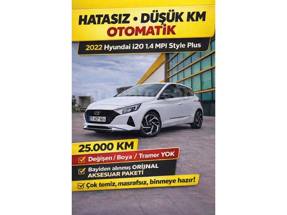 Sahibinden Hyundai i20 1.4 MPI Style Plus 2022 Model 
