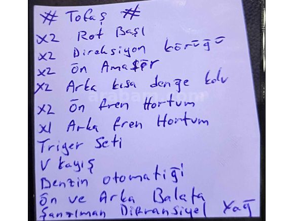 Sahibinden Tofaş Şahin S 1996 Model 