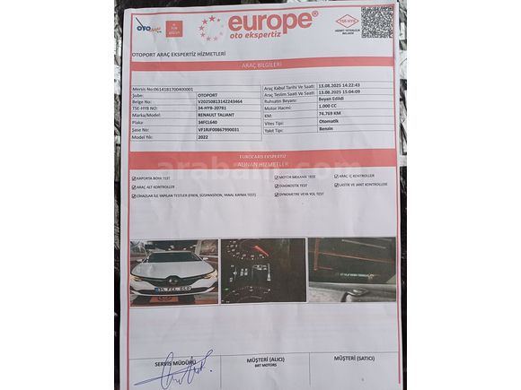 Sahibinden Renault Taliant 1.0 T Joy 2022 Model İstanbul