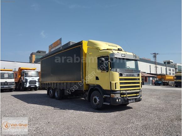 VSB GRUP 'dan 1997 SCANİA 124L/400 ROMÖRK ÇEKER TENTELİ KASA