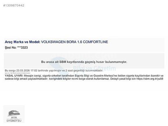 ATA OTOMOTİV VOLKSVAGEN BORA OTOMATİK