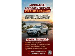 PEKDOĞRU FİLO'DAN -UZUN DÖNEM KİRALIK 4X4 VE 4X2 SEÇENEKLERİYLE DACİA DUSTER 
