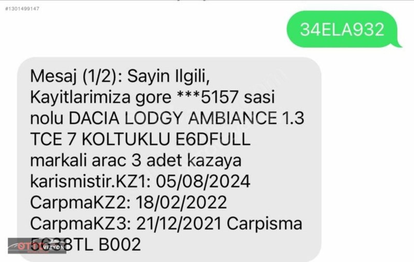 OTTOvizyon'dan/2021 7 KİŞİLİK Lodgy /HUSUSİ OTOMOBİL/145 Bin KM 2