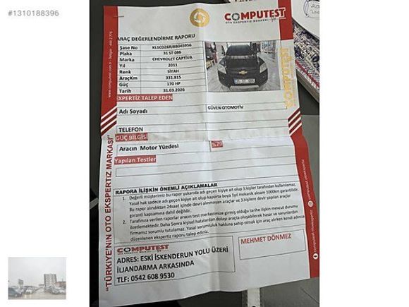 FULL+FULL 2011 MODEL CAPTİVA ÜST AÇARLI