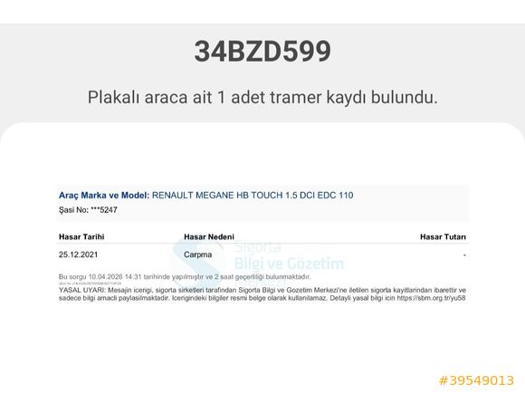 ORCAN MOTORS dan 2018 Megane 1.5 DCI Touch EDC