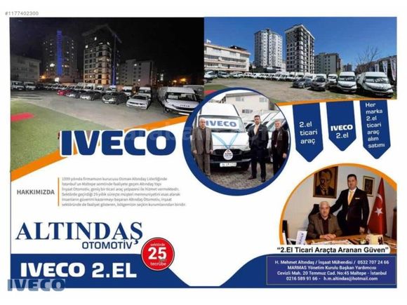 ALTINDAŞ IVECO 2. EL - 2019 MODEL TRANSIT 350E - 15,1 M3 KLİMALI