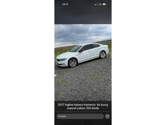 Sahibinden Volkswagen Passat 1.6 TDi BlueMotion Highline 2017 Model 