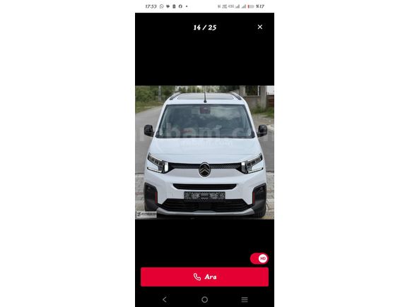 Sahibinden Citroen Berlingo 1.5 BlueHDI 2025 Model  11.100 km Beyaz