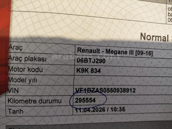 Sahibinden Renault Megane 1.5 dCi Joy 2014 Model  