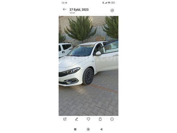 Sahibinden Fiat Egea 1.4 Fire Urban 2023 Model  10000 km Beyaz