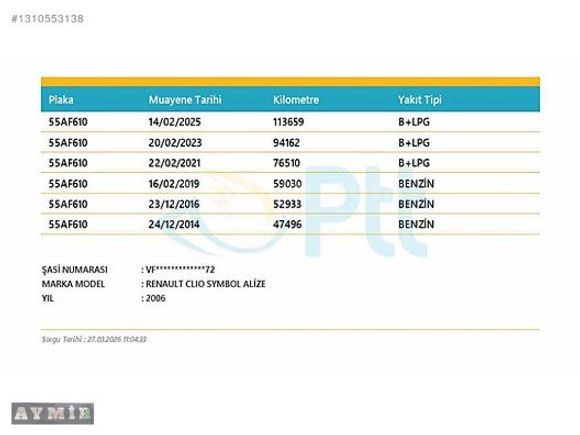 ORJİNAL - 123.000 KM'DE - 1.4 ALİZE -