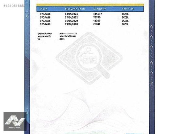 AUTO VIA'DAN HATASIZ DEĞİŞENSİZ DİZEL OTOMATİK GOLF 7