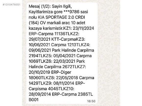 2012 KIA SPORTAGE 1.6GDI 182500km