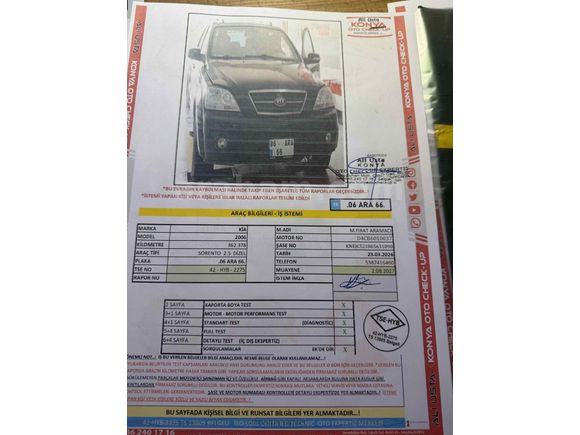 Sahibinden Kia Sorento 2.5 CRDi EX Premium 2006 Model 
