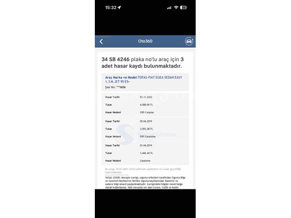 Sahibinden Fiat Egea 1.3 Multijet Easy 2016 Model   Beyaz