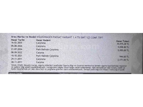 Sahibinden Volkswagen Passat Variant 1.4 TSi BlueMotion Comfortline 2011 Model İstanbul