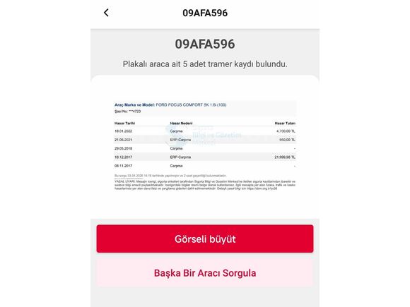 Sahibinden Ford Focus 1.6 Comfort 2011 Model  tek değişenli 