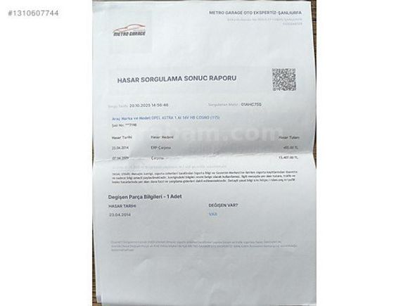 Galeriden Opel Astra 1.6 Cosmo 2008 Model Şanlıurfa 340.000 km