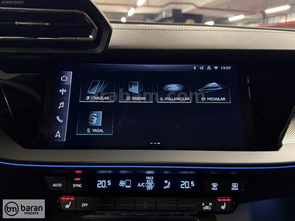 BARAN MOTORS 2025 AUDİ A3 ADVANCED CAM TAVAN ISITMA BOYASIZ