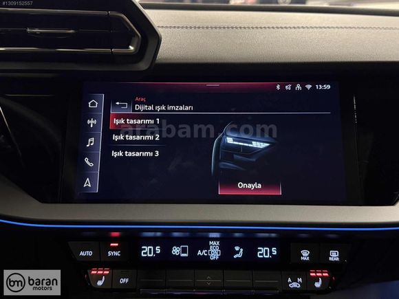 BARAN MOTORS 2025 AUDİ A3 ADVANCED CAM TAVAN ISITMA BOYASIZ